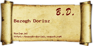 Bezegh Dorisz névjegykártya